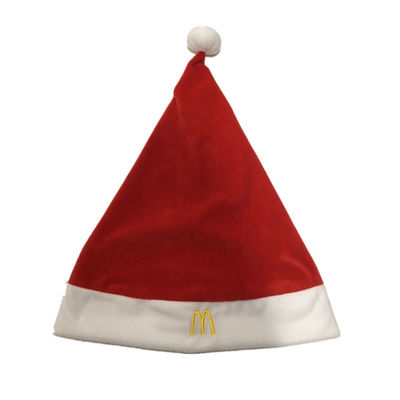 0,4 triệu 15,75in Ông già Noel nhung đỏ và chiếc mũ Giáng sinh màu trắng có biểu tượng McDonald