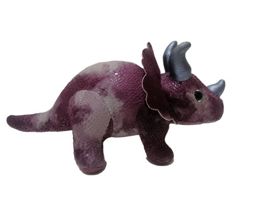 Đồ chơi nhồi bông Polyester Triceratops màu tím sang trọng 26cm