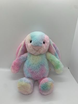 Tie-Dye Bunny Rabbit Đồ chơi sang trọng dễ thương Ghi âm và lặp lại Nói lại Thưởng thức với người khác