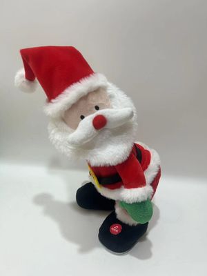 2024 Ca hát Santa W/Shaking X′mas Món quà đồ chơi Plush mới