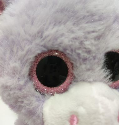Di chuyển mắt lớn khủng long mèo in đồ chơi plush điện ghi lại chức năng nói