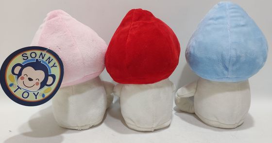 Ba bản ghi màu di chuyển nấm trái và phải đồ chơi plush điện con búp bê thoải mái mềm