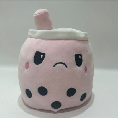 Logo tùy chỉnh hai mặt màu đảo ngược sữa trà cốc đồ chơi Plush