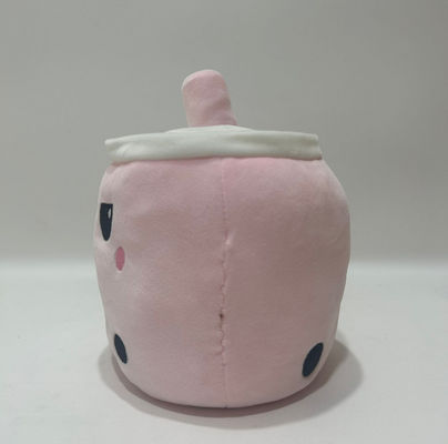 Logo tùy chỉnh hai mặt màu đảo ngược sữa trà cốc đồ chơi Plush