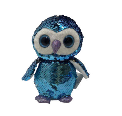 Hot bán âm thanh ghi âm & lặp lại Plush Flip Sequin chim cánh cụt đồ chơi
