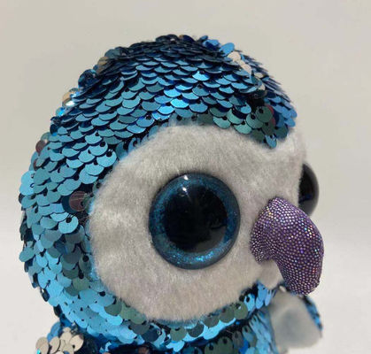 Hot bán âm thanh ghi âm & lặp lại Plush Flip Sequin chim cánh cụt đồ chơi