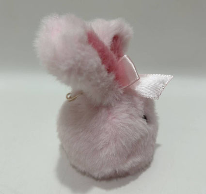 100% PP Cotton Cute Stress Ball & Animal Plush đồ chơi thỏ màu hồng nhồi với keychain