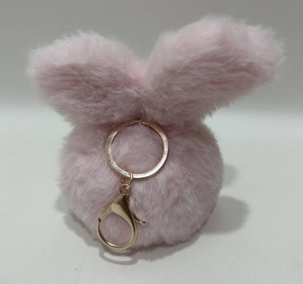 100% PP Cotton Cute Stress Ball & Animal Plush đồ chơi thỏ màu hồng nhồi với keychain
