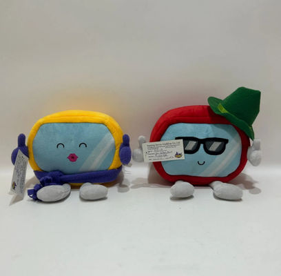 Có thể tùy chỉnh 14cm Đỏ Và vàng xe cáp xe mascot búp bê Plush