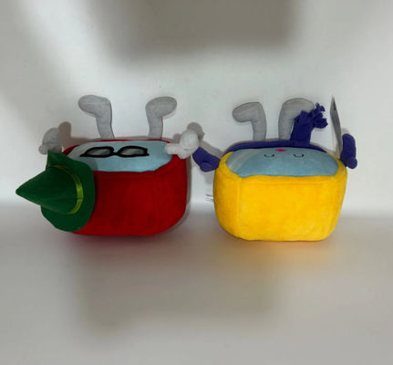 Có thể tùy chỉnh 14cm Đỏ Và vàng xe cáp xe mascot búp bê Plush