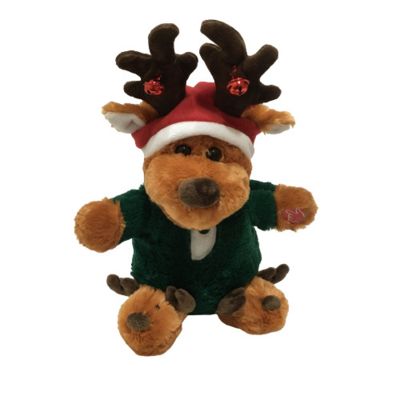 Trẻ em quà Giáng sinh Funny hươu với lắc chân và hát Plush đồ chơi đồ chơi điện tử