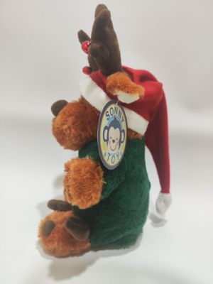 Trẻ em quà Giáng sinh Funny hươu với lắc chân và hát Plush đồ chơi đồ chơi điện tử