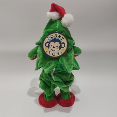 Cây Giáng sinh hát và nhảy với âm nhạc và chuyển động