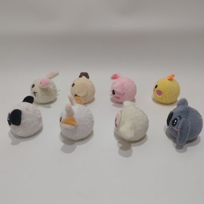 Bộ sưu tập bóng nảy hình động vật trang trại 8 món đầy màu sắc cho giờ chơi