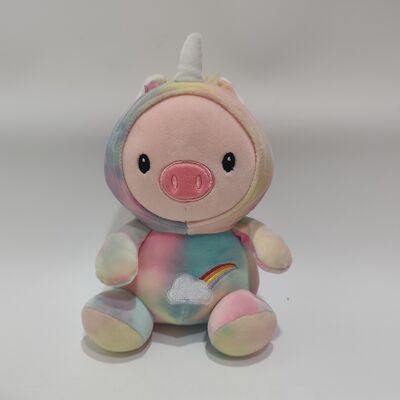 Cute Pig Plush Toy in Unicorn Costume Soft and Colorful Stuffed Collection