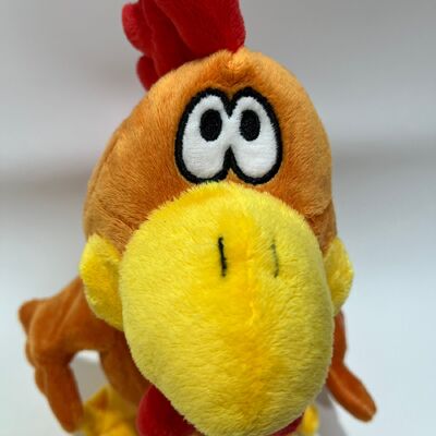 Đồ chơi Plush gà tóc dài màu vàng với cổ kéo Cụt hát và nhảy Đồ chơi giải tỏa căng thẳng tương tác