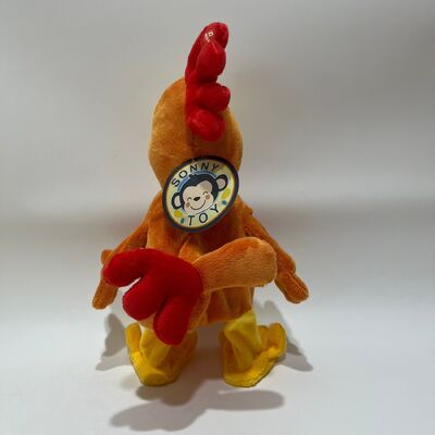 Đồ chơi Plush gà tóc dài màu vàng với cổ kéo Cụt hát và nhảy Đồ chơi giải tỏa căng thẳng tương tác
