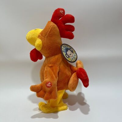 Đồ chơi Plush gà tóc dài màu vàng với cổ kéo Cụt hát và nhảy Đồ chơi giải tỏa căng thẳng tương tác