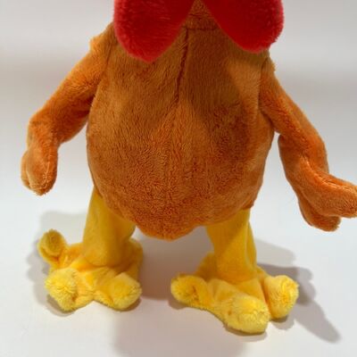 Đồ chơi Plush gà tóc dài màu vàng với cổ kéo Cụt hát và nhảy Đồ chơi giải tỏa căng thẳng tương tác