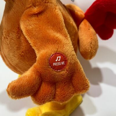 Đồ chơi Plush gà tóc dài màu vàng với cổ kéo Cụt hát và nhảy Đồ chơi giải tỏa căng thẳng tương tác
