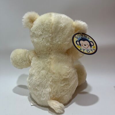 Ca hát và vỗ tay Cream Teddy Bear Plush Toy Interactive Music Bear Classic Plaid Bowtie Động vật nhồi