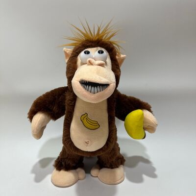 Chú khỉ ăn trộm chuối tương tác đồ chơi thú vị phản ứng cảm xúc con khỉ ốp bê Gorilla món quà mới lạ buồn cười