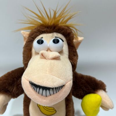 Chú khỉ ăn trộm chuối tương tác đồ chơi thú vị phản ứng cảm xúc con khỉ ốp bê Gorilla món quà mới lạ buồn cười