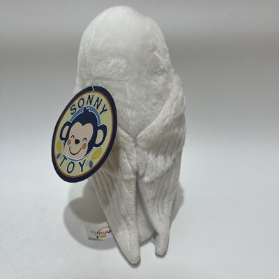 Cute Head-Tilted White Owl Plush Toy Realistic Snowy Owl Design Lifelike Amber Eyes Fluffy Feathers Standable