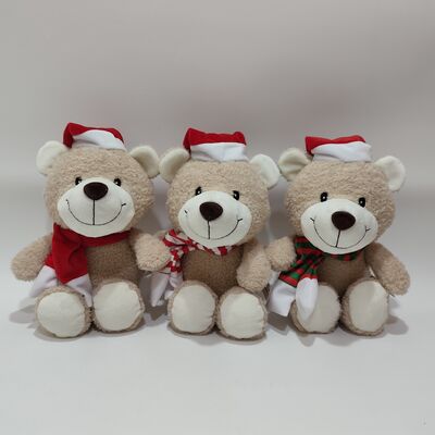3 Gấu Bông Giáng Sinh Đa Dạng Bộ Quà Tặng Gấu Teddy Mềm Mại Dịp Lễ