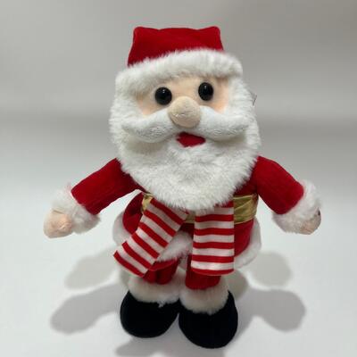 Ca hát và nhảy múa Giáng sinh Santa Plush Toy với âm nhạc